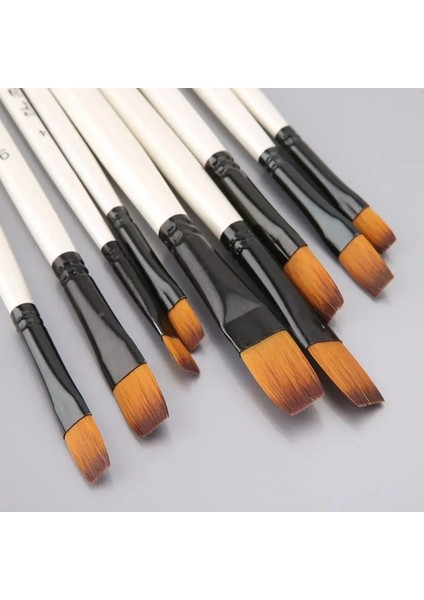 No.3 Tarzı Sanatçı Boya Fırçası Seti Naylon Kıllar Suluboya Akrilik Yağlıboya Eğimli Düz Yuvarlak Sivri Kalem Ucu Ahşap Saplı Sanat Acc (Yurt Dışından) modelleri