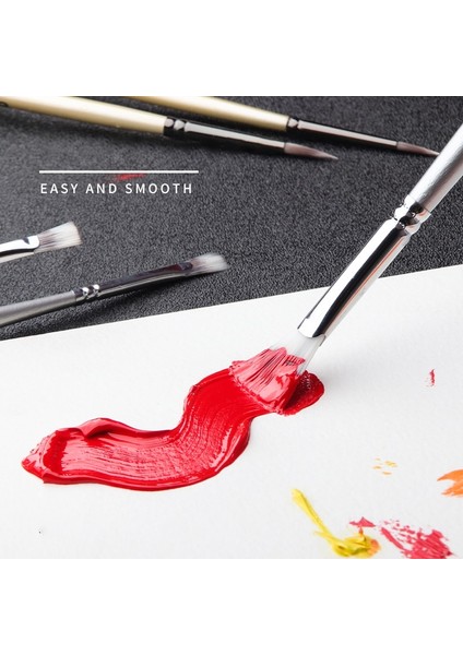 0 00 000 Yelpaze Şeklinde Stil Minyatür Yelpaze Şeklinde Suluboya Guaj Iki Renkli Naylon Saç Kanca Hattı Yağlı Boya Fırçası Akrilik Kalem Gümüş Uzun Çubuk Sanat Malzemeleri (Yurt Dışından) fırsatları
