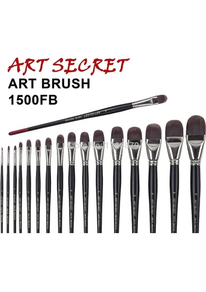 SIZE14 1pc Tarzı Artsecret 1500FB 1 Adet Yüksek Li Taklon Saç Ahşap Saplı Fırçalar Yağ ve Akrilik Çizim Için Sanatsal Sanat Boyama (Yurt Dışından)