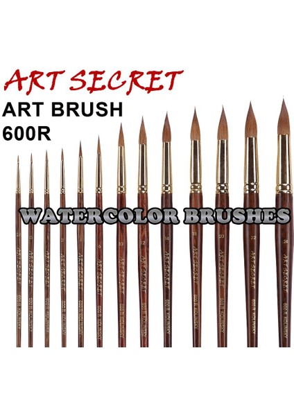 Sıze0 1 Adet Stil Artsecret Saf Kolinsky Saç Altın Kaplama Meşe Ahşap Saplı Suluboya Sanatçı Fırça Yüksük Kusurları Var Sanat Malzemeleri 600R (Yurt Dışından) fiyatları