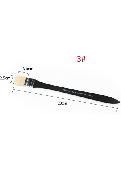 No.3 Tarzı Yüksek Li Kıl Boya Fırçası Farklı Boyut Uzun Saplı Ahşap Saplı Guaj Fırçalar Yağ Akrilik Sanat Duvar Boyama (Yurt Dışından)
