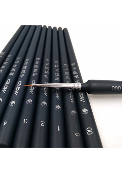 10 Adet Set Stili Premium Boya Fırçası Seti Sable Saç Minyatür Kanca Çizgi Kalem Detay Için Sanat Boyama Fırça Sanat Tırnak Çizim Sanat Malzemeleri (Yurt Dışından) modelleri