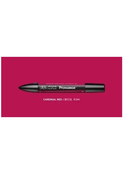 Kardinal Kırmızı Stil Winsor & Newton Promarker Çift Uçlu Grafik Marker Kalemler Profesyonel Tasarım Kalemler Kırmızı ve Orangetone (Yurt Dışından)