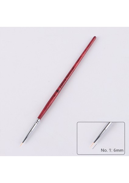 1 Adet 6mm Tarzı Yağlı Boya Fırçası Ahşap Handel Naylon Saç Suluboya Guaj Akrilik Boyama Sanat Araçları Için Farklı Boyut Kanca Çizgi Kalem (Yurt Dışından)