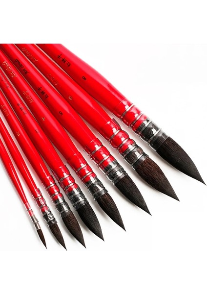 Siyah 0 Tarzı Profesyonel Suluboya Boya Fırçası El Yapımı Sincap Naylon Saç Sivri Boyama Fırça Seti Suluboya Resim Sanat Malzemeleri Için (Yurt Dışından) fiyatları