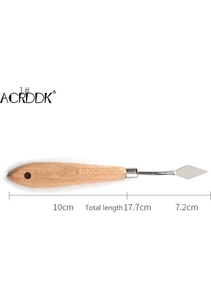No.1 Tarzı Palet Bıçağı Boyama Paslanmaz Çelik Spatula Palet Bıçağı Yağlı Boya Metal Bıçaklar Ahşap Saplı Fl (Yurt Dışından)