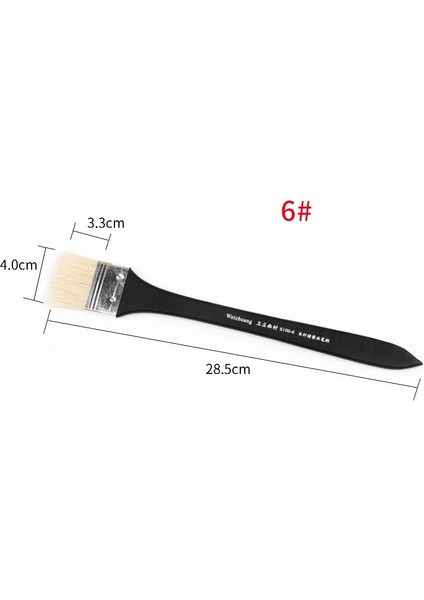 No.6 Tarzı Yüksek Li Kıl Boya Fırçası Farklı Boyut Uzun Saplı Ahşap Saplı Guaj Fırçalar Yağ Akrilik Sanat Duvar Boyama (Yurt Dışından)