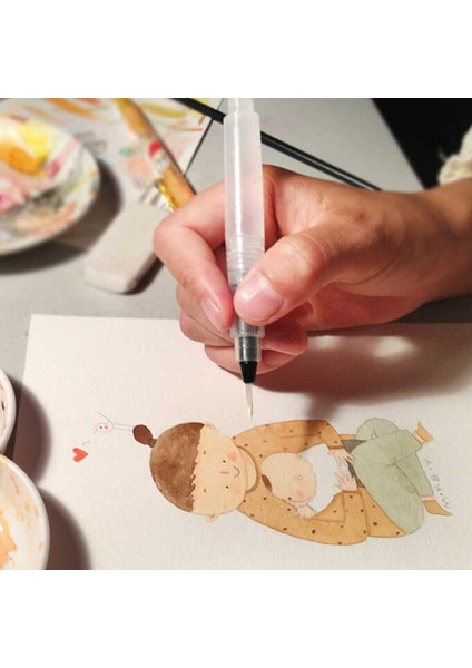 H Tarzı 1 Adet Doldurulabilir Boya Fırçası Su Fırçası Mürekkep Kalem Su Renk Yumuşak Kafa Kaligrafi Çizim Boyama Illüstrasyon Kalem Sanat Malzemeleri (Yurt Dışından) modelleri