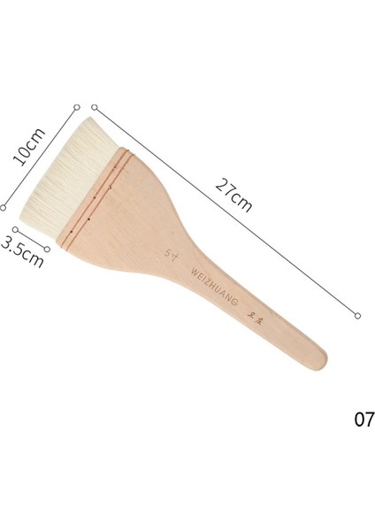 07 27X10CM Stili Ahşap Saplı Keçi Saç Boya Fırçaları Duvar Için Yüksek Farklı Boyut Suluboya Akrilik Yağlıboya Okul Sanat Malzemeleri (Yurt Dışından)