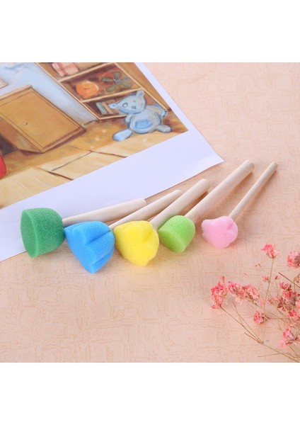 5 Adet Çocuklar Yürüyor Sünger Damga Fırça Setleri Çiçek Çizim Oyuncaklar Çocuklar Için Boya Eğitim Sanat ve El Sanatları Yaratıcılık Erkek Kız (Yurt Dışından)
