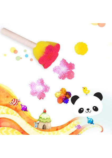 5 Adet Çocuklar Yürüyor Sünger Damga Fırça Setleri Çiçek Çizim Oyuncaklar Çocuklar Için Boya Eğitim Sanat ve El Sanatları Yaratıcılık Erkek Kız (Yurt Dışından) fırsatları