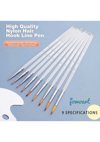 4.5.6 Stil Jowoart Çok Ince Ucu Naylon Saç Suluboya Boya Fırçası Şeffaf Akrilik Çubuk Kanca Hattı Kalem Yeni Başlayanlar Için Inme Kalem Sanat (Yurt Dışından) fiyatları