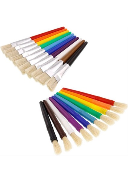 C Stili Adet Yağ Suluboya Resim Boya Fırçası Çocuklar Için Şeker Renk Plastik Saplı Kıl Fırçalar Guaj Çizim Sanat Kaynağı (Yurt Dışından) fırsatları
