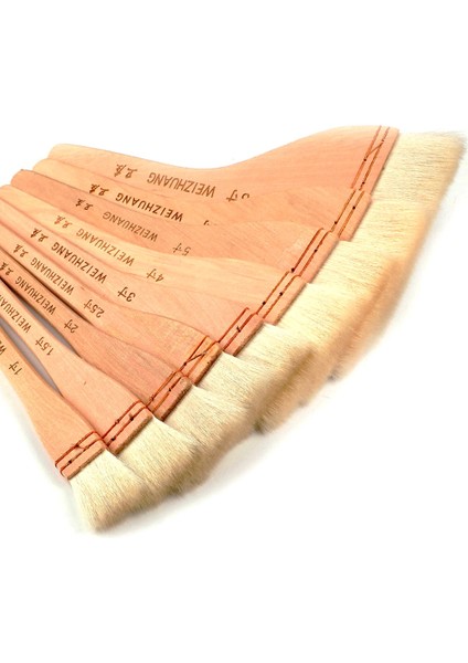 08 28X11CM Stili Ahşap Saplı Keçi Saç Boya Fırçaları Duvar Zes Için Pürüzsüz Zımpara Suluboya Akrilik Yağlıboya Çizim Sanat Malzemeleri (Yurt Dışından)