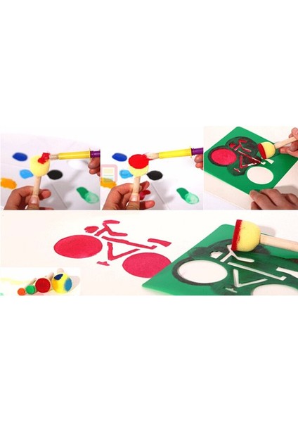 Sarı Stil 4 Adet Dıy Ahşap Sünger Sarı Boya Fırçası Kolu Boyama Grafiti Çocuklar Doodle Oyuncaklar Sanat Çocuk Boyama Aracı Çizim Oyuncaklar (Yurt Dışından) fiyatları
