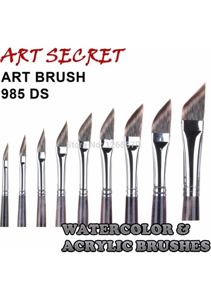 Size4 1 Adet Tarzı Artsecret Suluboya Liner Art Bruds Kore Ithal Mangoolon Taklon Saç Ahşap Saplı Hançer Striptizci Pirinç Yüksük (Yurt Dışından)