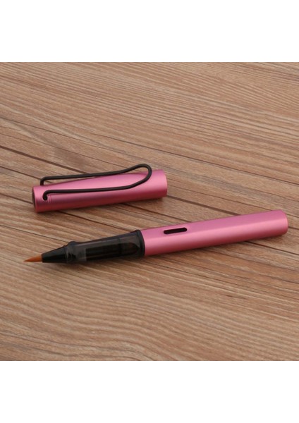 Pembe Tarzı Duruş Düzeltme Metal Çeşme Tarzı Gelincik Saç Kaligrafi Küçük Düzenli Komut Dosyası Imza Fırça Kalem (Yurt Dışından)