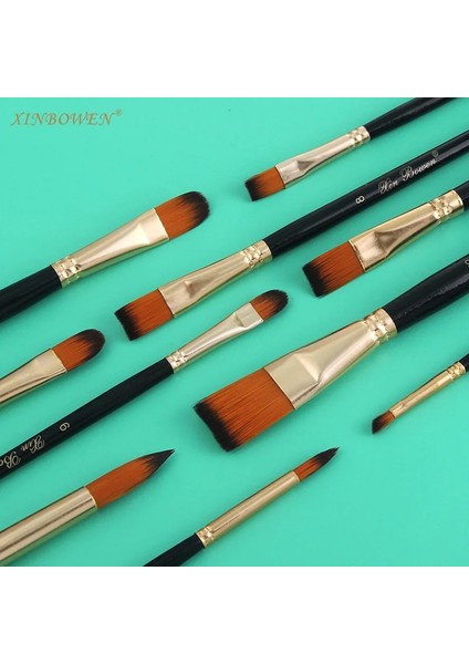 D Stili Yeni Beş Siyah Naylon Fırça, Günlük Diy Boyama Suluboya Fırçası Seti Boyama Malzemeleri Akrilik Boya Fırçaları Boya Fırçaları Sanat (Yurt Dışından) fırsatları