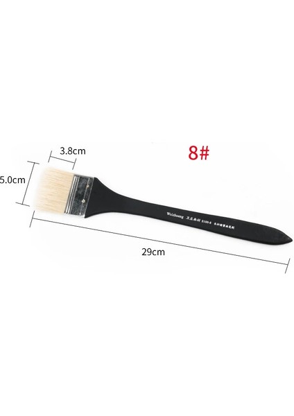 No.8 Stili Yüksek Li Kıl Boya Fırçası Farklı Boyut Uzun Saplı Ahşap Saplı Guaj Fırçalar Yağ Akrilik Sanat Duvar Boyama (Yurt Dışından)