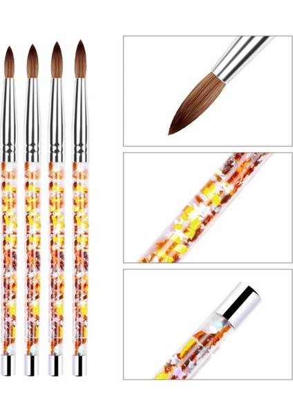 17,4 cm Tarzı Nail Art Fırça Akrilik Uv Jel Glitter Boyama Fırçaları Kristal Saplı Naylon Saç Oyma Çiçek Kalemleri Nail Art GK99 (Yurt Dışından) modelleri