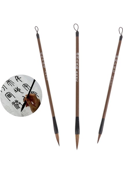 3 Adet Çeşitli Boyut Çin Kaligrafi Yazma Fırça Kalemler Öğrenciler Için Arkadaşlar Aile Doğum Günü Festivali Tatil Hediyeleri (Yurt Dışından)