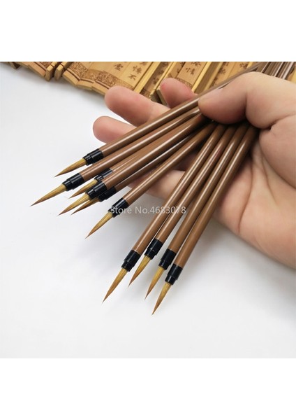 Et Kahverengi Kanca Hattı Ince Boya Bruese Kaligrafi Fırçası Kalem Gelincik Saçboya Fırçası Sanat Sabit Yağlıboya Fırçası (Yurt Dışından) fırsatları