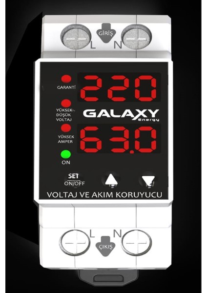 D220 Dijital Monofaze Sigorta Tipi Beyaz Yüksek-Alçak Voltaj-Yıldırım Akım Koruyucu (Konut Işyeri)