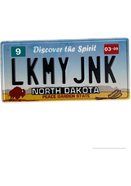 Amerika North Dakota Plaka ( 29 cm 14 cm )
