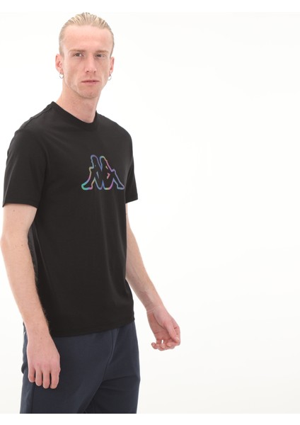 Logo Brian Erkek Siyah T-Shirt 321W4GW-005