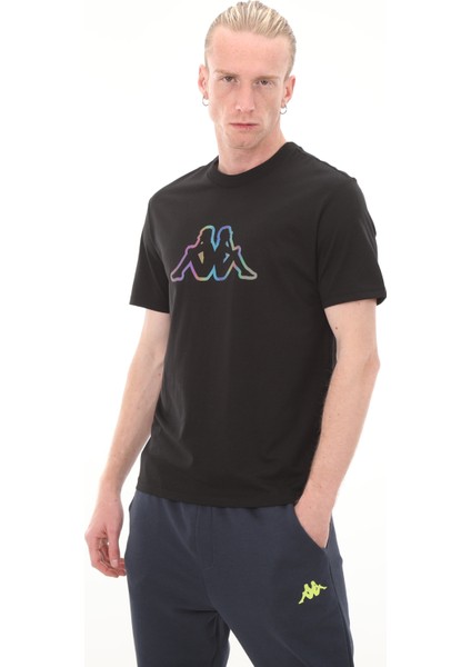 Logo Brian Erkek Siyah T-Shirt 321W4GW-005