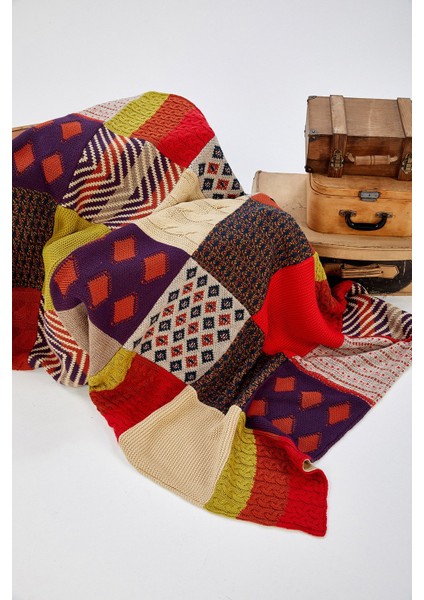 Özel Tasarım Patch TV Battaniyesi 114x168 CM - MULTI RENK