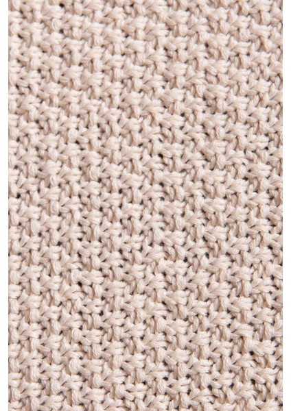 %100 Organik Pamuklu Bebek Battaniye 100x160 CM - BEJ