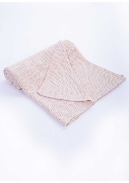 %100 Organik Pamuklu Bebek Battaniye 100x160 CM - BEJ