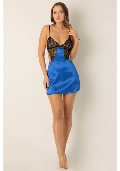 Dantelli Arkası Açılabilen Saten Gecelik fırsatları