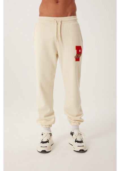 Erkek Jogger 3 Iplik Eşofman Beyaz