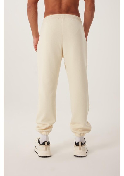 Erkek Jogger 3 Iplik Eşofman Beyaz