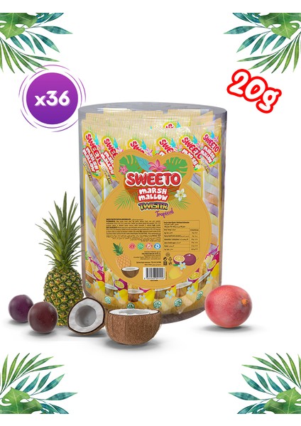 Twister Tropical Marshmallow 20GR x 36