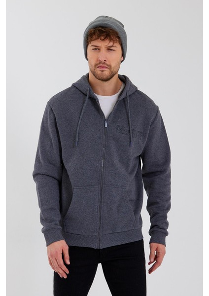 Age Of State Nakışlı 3 Iplik Sweatshirt Antrasit