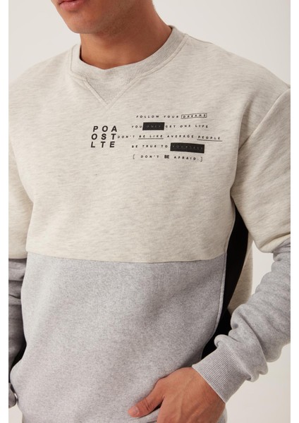 Erkek Çift Sweatshirt Gri Melanj fiyatları