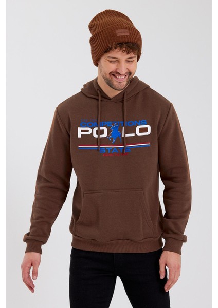 Erkek Baskılı 3 Iplik Sweatshirt Kahverengi fiyatları