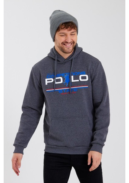 Erkek Baskılı 3 Iplik Sweatshirt Antrasit modelleri