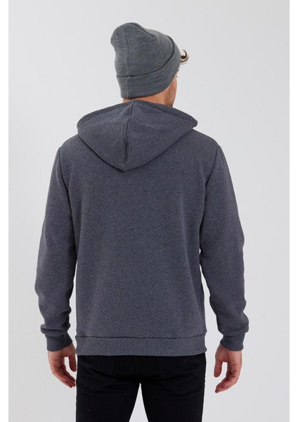 Erkek Baskılı 3 Iplik Sweatshirt Antrasit indirimleri
