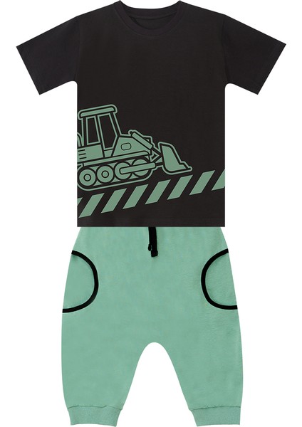 Dozer Yolda Erkek Çocuk T-Shirt Kapri Şort Takım