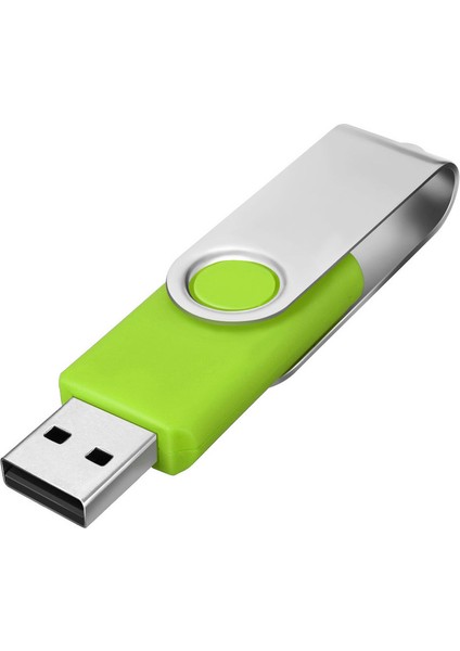 Flash Sürücü USB 2.0 Veri Gezgini Pendrive Thumb Drive Kalem Sürücü Döner Tasarım 128MB 1'li Paket, Green (Yurt Dışından)