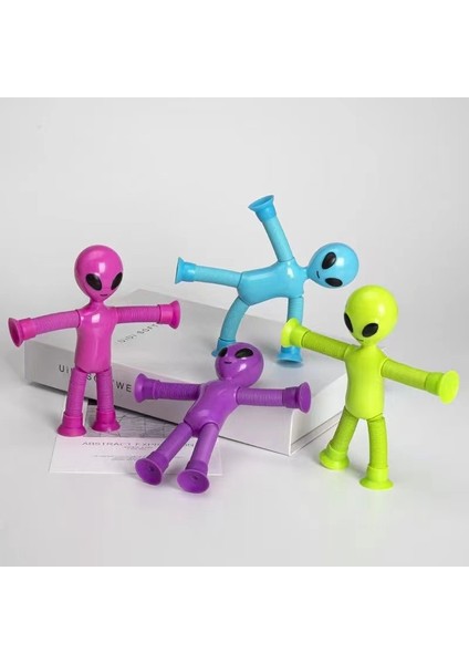 4 Alien Değişken Stil Teleskopik Borulu Oyuncaklar (Yurt Dışından)