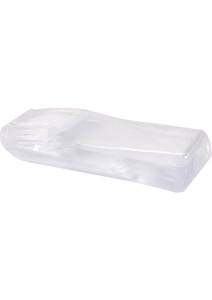 Plastik Şeffaf Ekolüks Çatal - 50 Adet