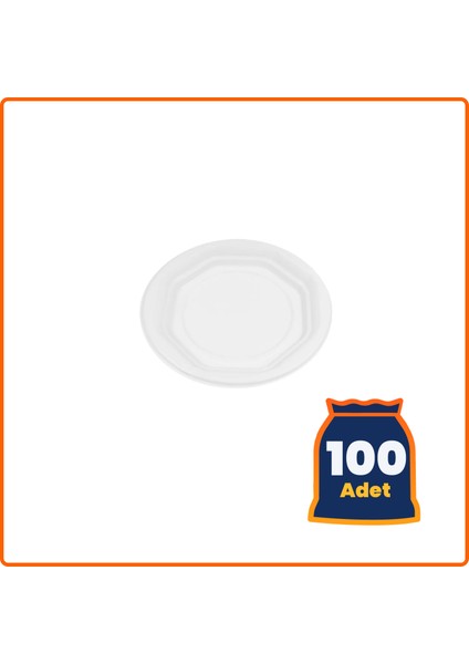 Plastik Tabak Beyaz 17 cm Çap - 100 Adet