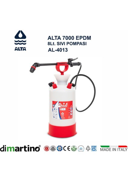 Dimartino ALTA 7000 EPDM Sıvı Pompası 8 Lt.