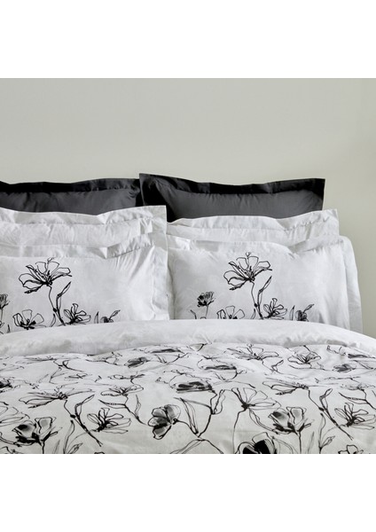 Lucinda %100 Pamuk Çift Kişilik Nevresim Takımı Siyah fiyatları