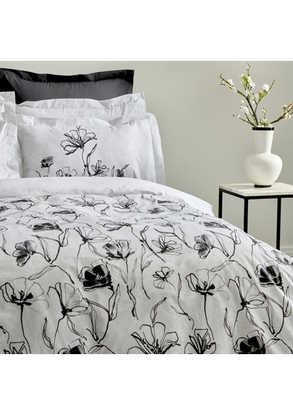 Lucinda %100 Pamuk Çift Kişilik Nevresim Takımı Siyah modelleri